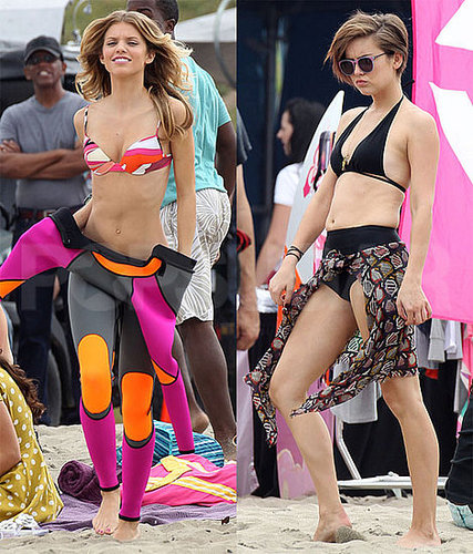 Pictures of AnnaLynne McCord, Jessica Stroup, Jessica Lowndes, Shenae Grimes in Bikinis on the Set of 90210
