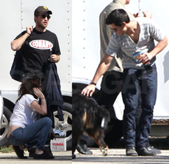 Pictures of Robert, Kristen and Taylor on Set Pictures of Robert, Kristen and Taylor on Set