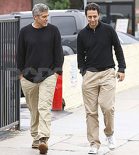 Pictures of George Clooney Walking in LA With a Friend