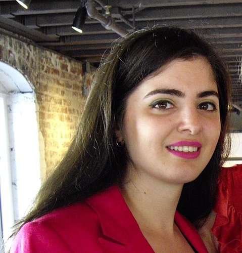 This Woman Made Fuchsia Lips and Green Eye Shadow Work