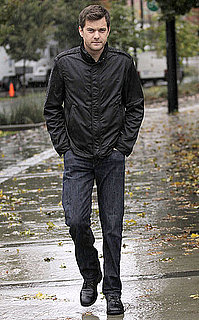 Pictures of Joshua Jackson in the Rain on the Set of Fringe