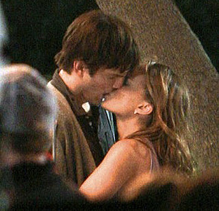Pictures of Natalie Portman and Ashton Kutcher Kissing on the Set in LA