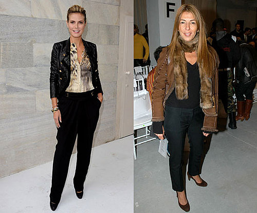 Heidi and Nina both wearing black trousers and stylish jackets.
Heidi and Nina both wearing black trousers and stylish jackets.