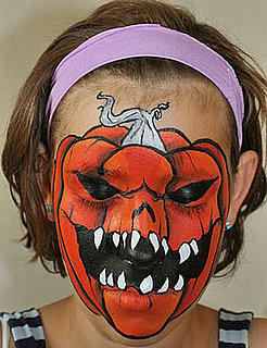 How to Make a Scary Halloween Pumpkin Face Paint Look