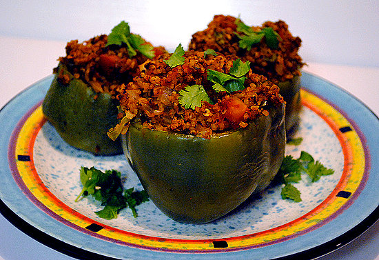 Vegan Bulgur Stuffed Peppers