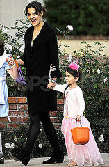 Pictures of Suri Cruise in Costume, Katie Holmes, and Tom Cruise Doing Stunts