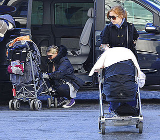 Pictures of Isla Fisher in Paris With Her Two Kids