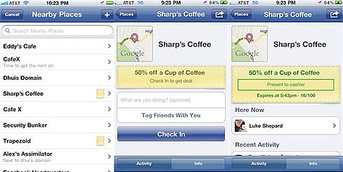 Facebook Places Check-In Deals