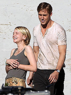 Pictures of Ryan Gosling and Carey Mulligan Laughing on Drive Set in LA