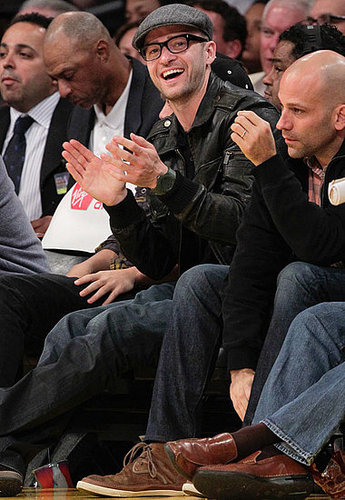 Pictures of Justin Timberlake, Khloe Kardashian, and More on Lakers Sideline 2010-11-08 11:00:00