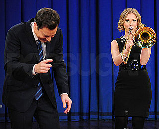 Pictures of Scarlett Johansson Playing Name That Tune on Late Night With Jimmy Fallon