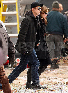 Pictures of Angelina Jolie With Brad Pitt on the Set of Her Directorial Debut in Budapest