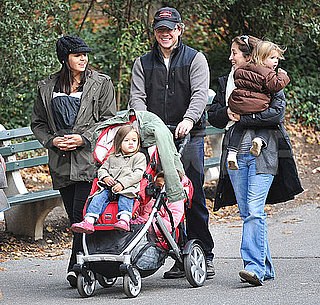 Pictures of Matt and Luciana Damon Out in Central Park With Newborn Stella