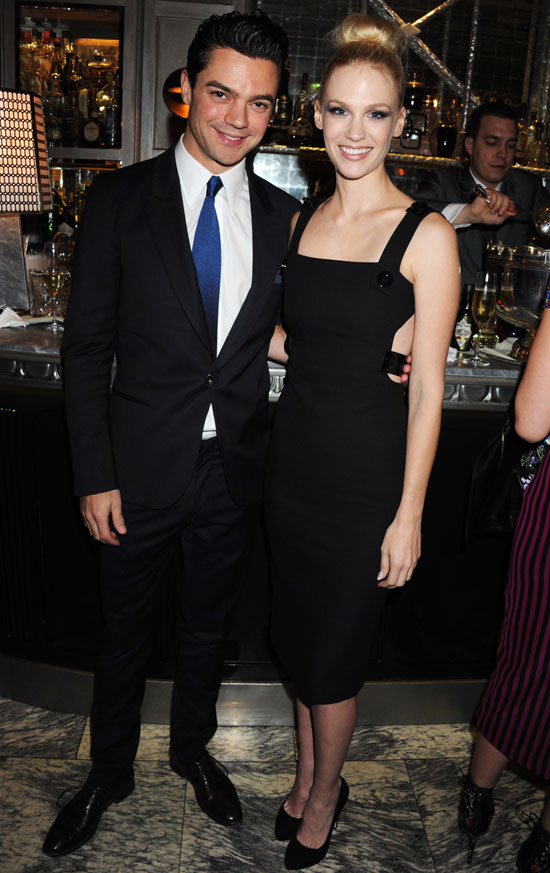 Pictures of January Jones and Dominic Cooper at Versace Dinner Pictures of January Jones and Dominic Cooper at Versace Dinner
