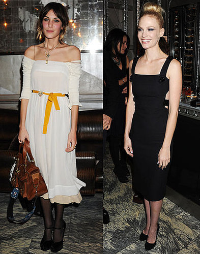 Pictures of Alexa Chung January Jones Dominic Cooper Daisy Lowe at Versace Dinner in London