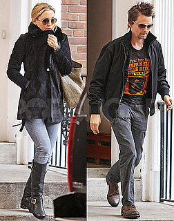 Pictures of Kate Hudson and Matt Bellamy Leaving Her Home in NYC