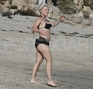 Pictures of Pregnant Pink Wearing a Bikini in LA
