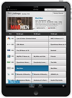 Comcast Xfinity iPad App