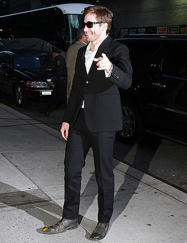 Pictures of Jake Gyllenhaal on the Late Show