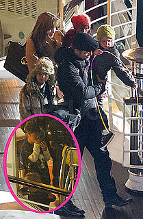 Pictures of Angelina Jolie, Brad Pitt, Shiloh Jolie-Pitt, Maddox, Pax, and Zahara in Paris