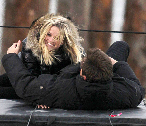 Pictures of Reese Witherspoon Filming This Means War With Chris Pine