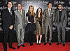 Evanna Lynch, Clemence Poesy, Oliver and James Phelps at Harry Potter and the Deathly Hallows France Premiere