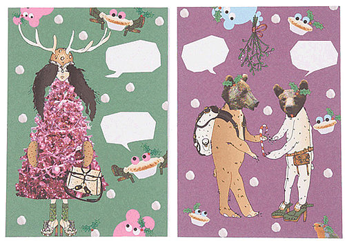 Say It In Style! Crafty, Charitable Topshop Christmas Cards By Margot Bowman and Pip Ling for 2010