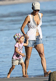 Pictures of Halle Berry at the Beach