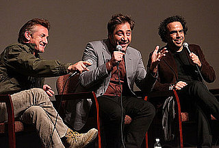 Pictures of Alejandro Gonzalez Inarritu, Javier Bardem, Sean Penn at a Round Table in LA