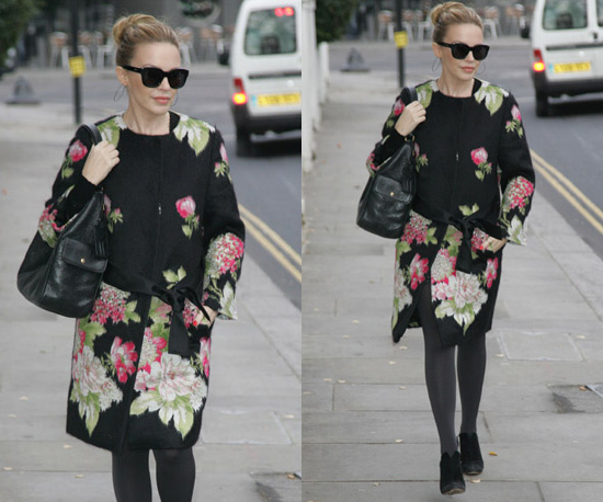 Photos of Kylie Minogue in Floral Coat in London