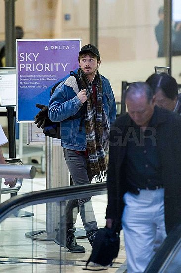 Pictures of Shia LaBeouf Departing Out of LAX With Scruffy Facial Hair