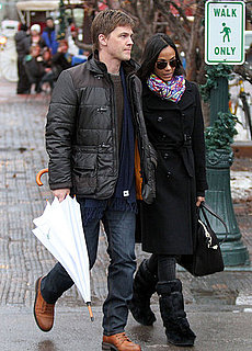 Pictures of Zoe Saldana and Keith Britton in Aspen, CO