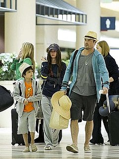 Pictures of Megan Fox, Brian Austin Green, and Kassius Green at LAX