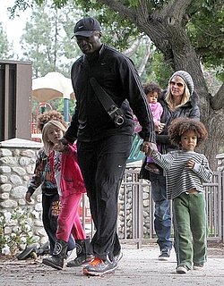 Pictures of Heidi Klum, Seal, Leni, Lou, Johan, and Henry Samuel at a Park in Beverly Hills
