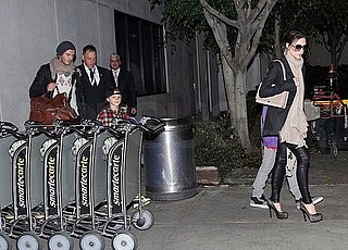 Pictures of David and Victoria Beckham Arriving at LAX After Christmas