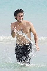 Pictures of Shirtless Adrian Grenier on the Beach in Miami