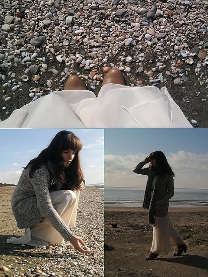 at the sea