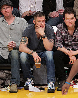 Pictures of Tom Hardy At the Lakers Game