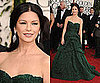 Catherine Zeta-Jones in green Monique Lhuillier at 2011 Golden Globe Awards