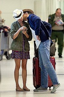 Pictures of Joshua Jackson and Diane Kruger Kissing at LAX