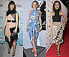 Pictures of Zoe Saldana, Chloe Sevigny, Emily Deschanel Wearing Printed, Cutout Dresses