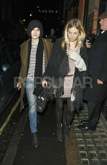 Sienna Miller Gives Newly Single Keira Knightley a Shoulder to Lean on at Dinner Sienna Miller Gives Newly Single Keira Knightley a Shoulder to Lean on at Dinner