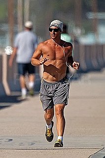 Pictures of Shirtless Matthew McConaughey Running Shirtless in Malibu