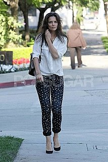 Pictures of Katie Holmes Wearing Polka-Dot Pants in LA