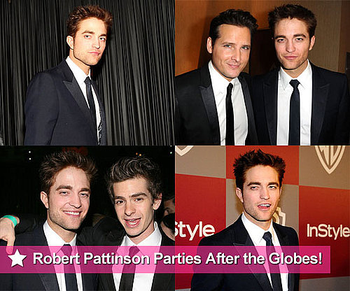 Twilight Stars Robert Pattinson and Peter Facinelli at Golden Globes After Parties