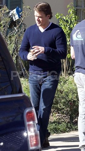 Pictures of Matt Damon Filming We Bought a Zoo in Pasadena