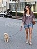 Pictures of Minka Kelly Walking Dog in LA
