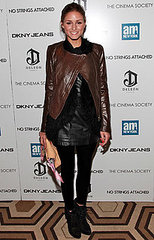 Olivia Palermo Wearing a Leather Skirt and Jacket Olivia Palermo Wearing a Leather Skirt and Jacket