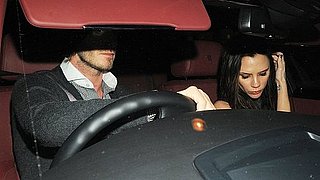 Pictures of David Beckham and Pregnant Victoria Beckham Eating at Nobu London