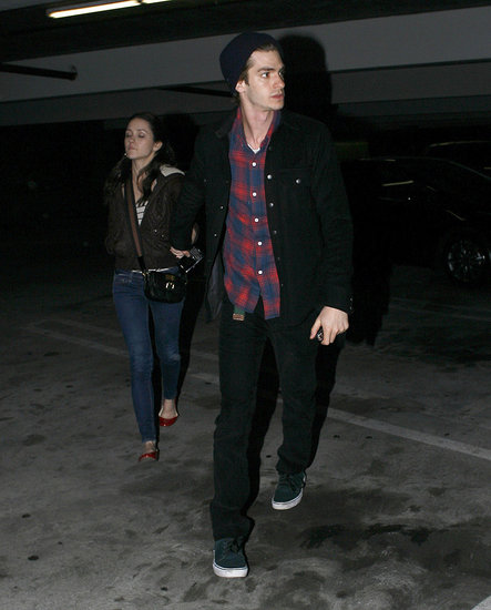 Pictures of Andrew Garfield and Shannon Woodward Leaving Movie Theater